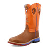 TWISTED X Mens 12in Alloy Toe Western Tan/Orange Work Boot (MXBA003)