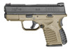 SPRINGFIELD ARMORY XDS  9mm 3.3in Barrel 7rd Flat Dark Earth Pistol (XDS9339DEE)