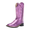 OLD WEST Baby Girls Gina Toddler/Little Kid Shiny Purple Cowboy Boot (VB9138)