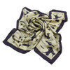 WYOMING TRADERS Cowboy Silhouette Olive Regular Jacquard Silk Scarf (CSO)