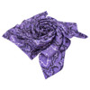 WYOMING TRADERS Paisley Purple/Black Regular Jacquard Silk Scarf (PPB)