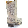 CORRAL Women's White Glitter Inlay/Crystals Ankle Boot (A3550-LD)