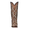 CORRAL Womens Orix Glittered Inlay and Studs Brown Snip Toe Cowboy Boots (C3331-LD)