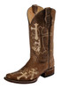 CIRCLE G by CORRAL Womens Side Cross Embroidery Brown/Beige Square Toe Boots (L5042-LD)