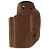 Mission First Tactical Hybrid Holster, Inside Waistband Holster, Ambidextrous, Fits Taurus PT111/G2/G2C/G2S/G3c, Kydex with Leather Shell, Includes 1.5" Belt Attachment, Brown H3-TU-1-BR1