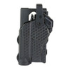 Rapid Force Rapid Force Duty Holster, Outside the Waistband Holster, Level 3 Retention, Fits Sig P320 with Light and Red Dot Sight, Mid Ride, Right Hand, Basket Weave Finish, Polymer, Black RFS-0691-R-BB-11-D