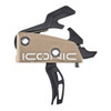 RISE ARMAMENT Iconic by Rise Dual-Blade AR15/AR10 Two-Stage With Anti-Walk Pins FDE Trigger (T22-FDE)