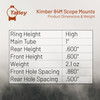 TALLEY 1in Kimber Model 84M Current Production 8-40 High Silver Scope Rings (S958749)