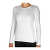 HOT CHILLYS Women's Peach Skins Solid White Crewneck Shirt (HC3050-823)