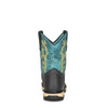 CORRAL Ladies Farm and Ranch Square Toe Black Hydro Resist/Turquiose Top Cactus Boots (W5004)