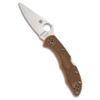 SPYDERCO Delica 4 Lightweight 2.875in FRN Brown Flat Ground Knife (C11FPBN)