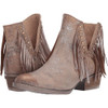 CORRAL Women's Brown Studs And Fringes Booties (Q5090)