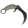 BUCKNBEAR KNIVES Velociraptor Claw 3in Green Karambit Knife (BNB1066KABGB)