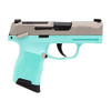 SIG SAUER P365-380 3.1in 2x 10rd Mags Robin's Egg Blue Pistol with Manual Safety (365-380-REB-MS)