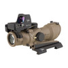 TRIJICON 4x32 ACOG ECOS Amber Crosshair Cerakote FDE Riflescope with 3.25 MOA RMR Red Dot Sight (TA01-D-100555)