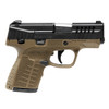 SAVAGE Stance 9mm 3.2in 7rd/8rd FDE Semi-Automatic Pistol with Manual Safety and 3-Dot Sights (67004)