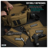 SAVIOR EQUIPMENT Specialist Series Dark FDE Semi Hard Triple Pistol Range Bag (RA-3GUN-WS-TN)