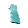 HOGUE AR-15/M-16 OverMolded Aqua Rubber Grip with Finger Grooves (15015)