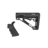 HOGUE AR-15/M-16 OverMolded Black Beavertail Grip and Commercial Spec Compatible Collapsible Buttstock Kit (15055)