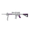 HOGUE AR-15/M-16 OverMolded Purple Beavertail Grip and Commercial Spec Compatible Collapsible Buttstock Kit (15655)