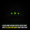 NIGHT FISION Glock 17/19/34 Yellow Front Ring and Black Rear Rings Night Sight Set (GLK-001-003-YGZG)