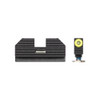 NIGHT FISION Costa Ludus Glock 17/19/34 Yellow Front Ring, Horizontal Tritium Bar Rear Night Sight Set (GLK-001-010-YGXG)
