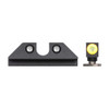 NIGHT FISION Glock 42/43/43X Yellow Front Ring U-Notch Black Rear Rings Night Sight Set (GLK-003-007-YGZG)