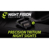 NIGHT FISION Accur8 Glock 42/43/43x Orange Front Ring, Black Ring One-Dot Rear Night Sight Set (GLK-003-015-OGZG)