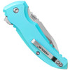 HOGUE X1-Microflip 2.75in Wharncliffe Tumble Aquamarine Folding Knife (24163)