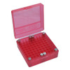 MTM Flip-Top 38 - 357 100 Round Clear Red Ammo Box (P-100-3-29)