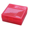 MTM Flip-Top 38 - 357 100 Round Clear Red Ammo Box (P-100-3-29)