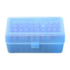 MTM Flip-Top 300 WSM 45-70 7mm R Saum 50 Round Clear Blue Ammo Box (RMLD-50-24)