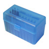 MTM Flip-Top 223 204 Ruger 6x47 50 Round Clear Blue Ammo Box (RS-50-24)
