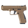 CANIK TP9SA Mod2 9mm 4.46in 18rd FDE Pistol with Warren Sights With CRKT Compano Carabiner Folding Knife And GRITR Soft Pistol Case