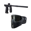 EMPIRE Mini GS Dust Black 2-Piece Barrel Paintball Marker With E-Flex Black Thermal Goggle
