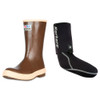 XTRATUF Mens Legacy 12in Plain Toe Copper-Tan Size 11 Boot With KORKERS I-Drain Neoprene Size L Guard Sock