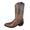 SMOKY MOUNTAIN BOOTS Men's Denver Brown Leather Western 12EE Boots and WYOMING TRADERS Aztec Maroon Black Silk Scarf