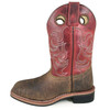 SMOKY MOUNTAIN BOOTS Youth Boys Jesse Brown/Burnt Apple Leather Cowboy Boots (3919Y)
