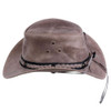 OUTBACK TRADING Wagga Wagga Leather Antelope Rough Cut Hat (1367-ARC)
