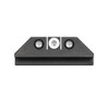 NIGHT FISION White Front Ring/Black Rear Rings Night Sight Set for Glock 17/19/34 (GLK-001-003-WGZG)