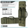 SAVIOR EQUIPMENT Urban Warfare 46in OD Green Double Rifle Case (RB-4612DG-VER2-OG)