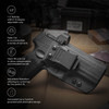 GRITR IWB Kydex Right Hand Pistol Holster Fits Taurus G3/G3 Tactical/G3XL