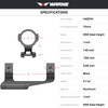 WARNE Vapor 1PC 1in MSR Matte Black Mount (V4001M)