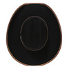 STETSON Foothills 3X Wool Felt Black Cowboy Hat (SWFTHSB-724007)