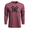 VORTEX Mens Core Logo Burgundy Heather T-Shirt (221-02-BHE)