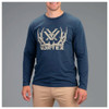 VORTEX Men's Full-Tine Navy Heather Long Sleeve T-Shirt (221-05-NAH)