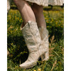 CORRAL Women's White Floral Embroidery & Crystals Boots (A3521-LD)