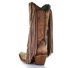 CORRAL Women's Saddle Lamb Inlay & Embroidery & Studs & Fringes Boots (C3766)