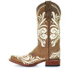 CORRAL Women's Circle G Tan Embroidery Square Toe Boots (L5409-LD)