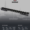 WARNE Mountain Tech Black Tactical Rail for Howa Mini Action (7656M)